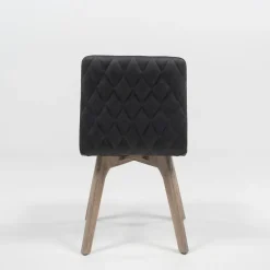 Plaza diamant Chaise de séjour scandinave matelassée en synthétique et bois