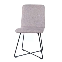 Plaza diamant Chaise design en tissu avec pieds filaires en métal noir