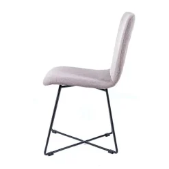 Plaza diamant Chaise design en tissu avec pieds filaires en métal noir