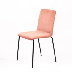 Plaza line Chaise moderne avec dos matelassé en tissu et pieds en métal