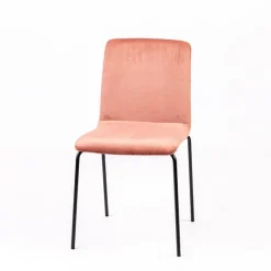 Plaza line Chaise moderne avec dos matelassé en tissu et pieds en métal