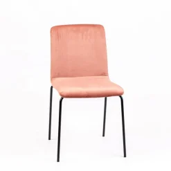 Plaza line Chaise moderne avec dos matelassé en tissu et pieds en métal