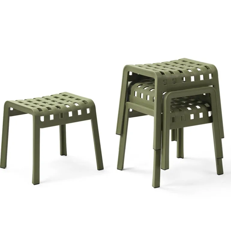 Poggio Tabouret bas design empilable en polypropylène
