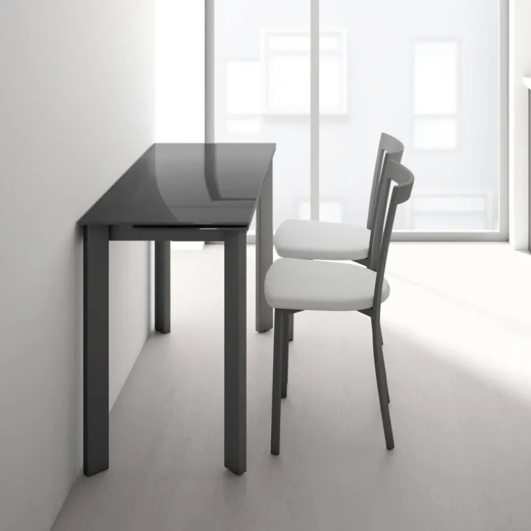 Poker Minor Table petit espace extensible en verre