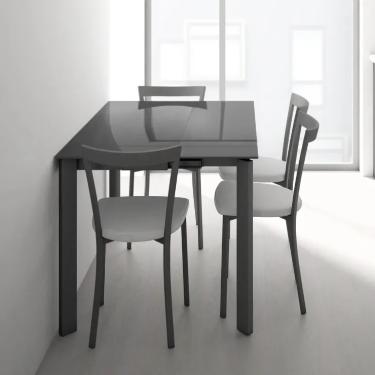 Poker Minor Table petit espace extensible en verre