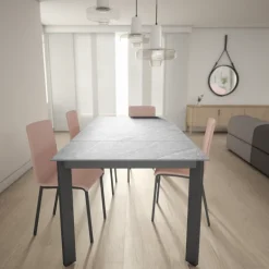 Poker Table extensible Dekton pieds métal