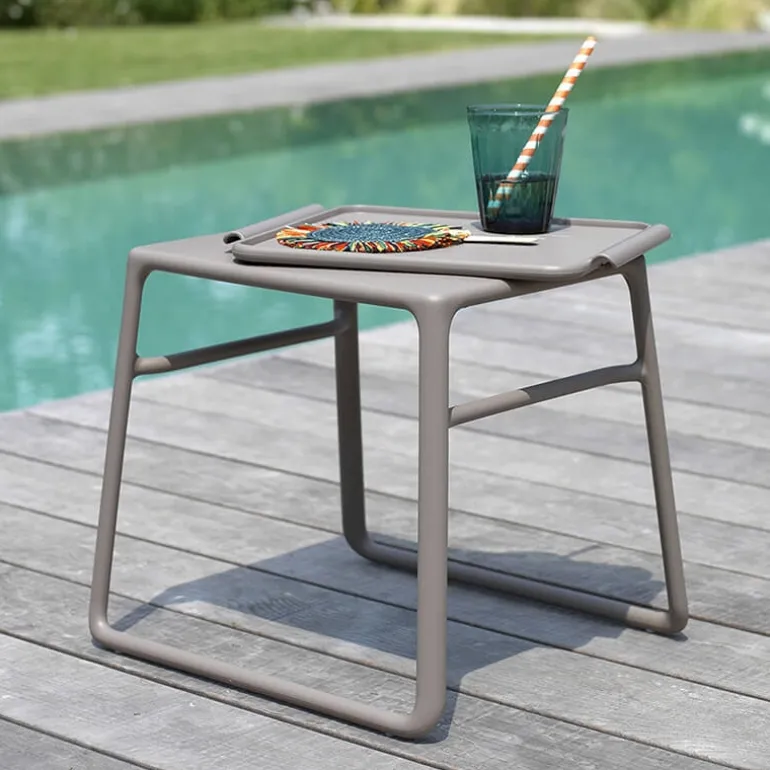 Pop Table basse de jardin carrée empilable en polypropylène