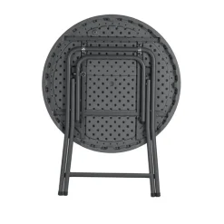 PraxisTable pliante ronde gris foncé