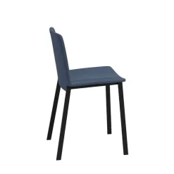 Primera Chaise belge moderne rembourrée en simili avec pieds en métal