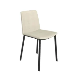 Primera Chaise moderne tissu et pieds métal