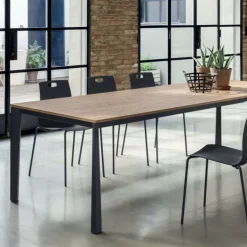 Prisma Ingenia by Bontempi® Table moderne extensible en mélaminé et acier laqué