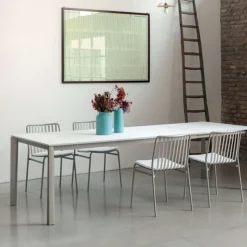 Prisma Ingenia by Bontempi® Table extensible moderne en céramique et acier laqué