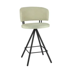 Prélude Tabouret snack en tissu et pieds métal