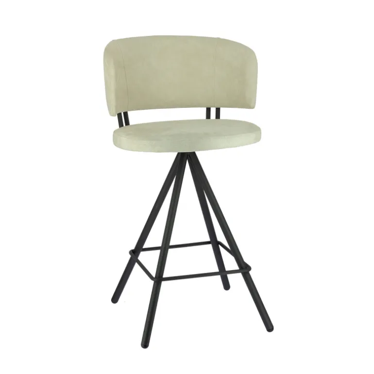 Prélude Tabouret snack en tissu et pieds métal