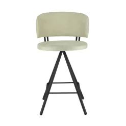 Prélude Tabouret snack en tissu et pieds métal