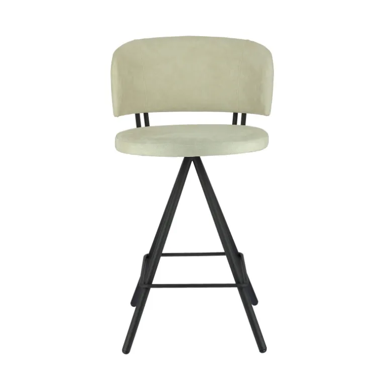 Prélude Tabouret snack en tissu et pieds métal