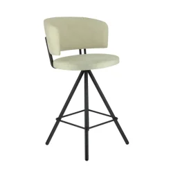 Prélude Tabouret snack en tissu et pieds métal