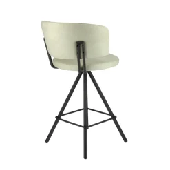 Prélude Tabouret snack en tissu et pieds métal