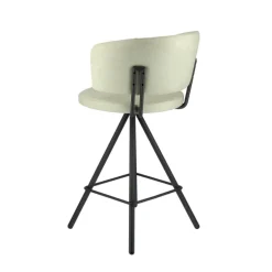 Prélude Tabouret snack en tissu et pieds métal