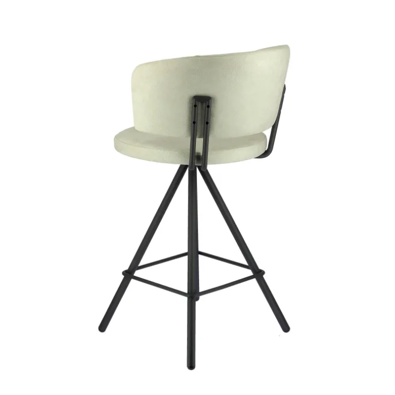 Prélude Tabouret snack en tissu et pieds métal