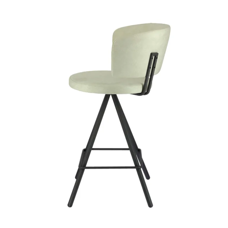 Prélude Tabouret snack en tissu et pieds métal