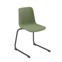 Proza Chaise pied luge inversé empilable en métal coque polypropylène