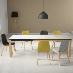 Quadra Table moderne en céramique extensible