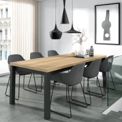 Qube Table rectangulaire intemporelle en stratifié