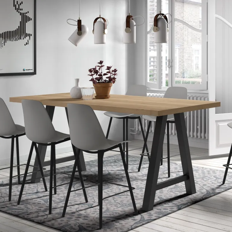 Querido Table snack moderne de salle à manger en stratifié