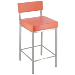 Quinta Tabouret snack moderne en métal et simili