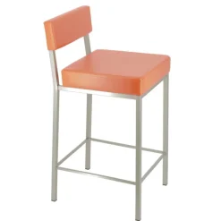 Quinta Tabouret snack moderne en métal et simili