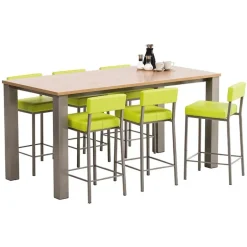 Quinta Tabouret snack moderne en métal et simili