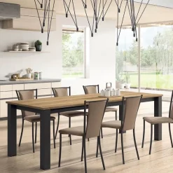 Reina Chaise de cuisine contemporaine en métal et simili