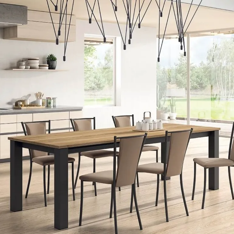 Reina Chaise de cuisine contemporaine en métal et simili