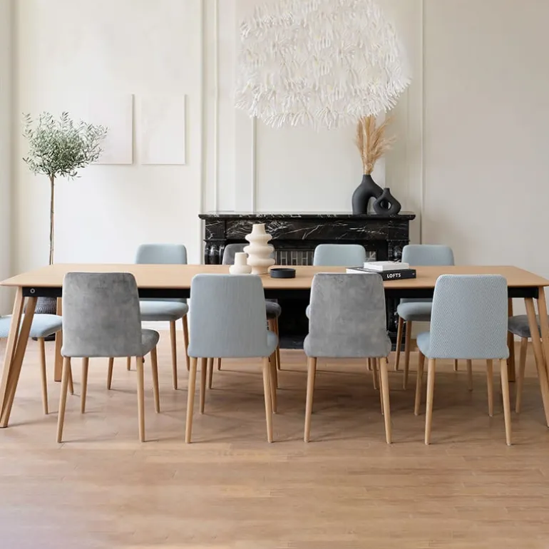 Rennes Mobitec® Table en bois massif extensible pieds épingle