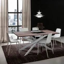Renzo Table de salle à manger design en stratifié