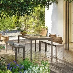 Rio Table de jardin en aluminium rectangulaire fabriquée en Italie