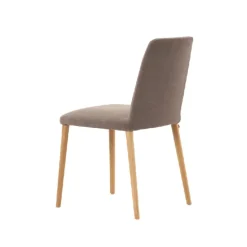 Rob C01 Mobitec® Chaise moderne en tissu rembourrée avec pieds en bois massif