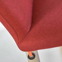 Rob C01 Mobitec® Chaise moderne en tissu rembourrée avec pieds en bois massif