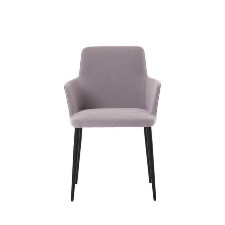 Rob C04 Mobitec® Fauteuil de salle à manger confortable en tissu et pieds métal