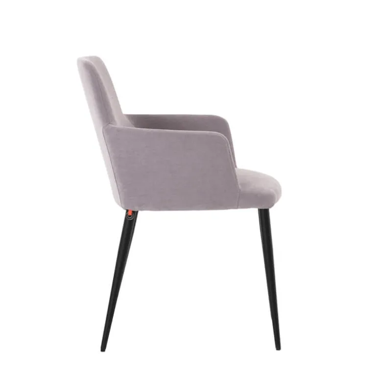 Rob C04 Mobitec® Fauteuil de salle à manger confortable en tissu et pieds métal