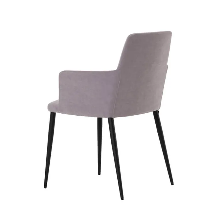 Rob C04 Mobitec® Fauteuil de salle à manger confortable en tissu et pieds métal