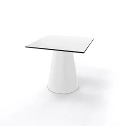 Roller H55 Table d'appoint carrée design italien à pied central