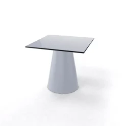Roller H55 Table d'appoint carrée design italien à pied central