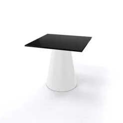 Roller H55 Table d'appoint carrée design italien à pied central