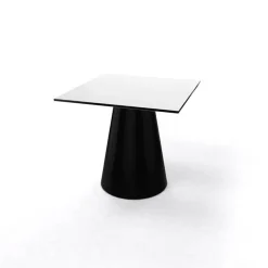 Roller H55 Table d'appoint carrée design italien à pied central