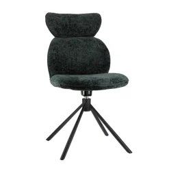 RosaChaise pivotante en tissu avec pieds en métal