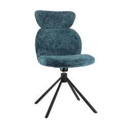 RosaChaise pivotante en tissu avec pieds en métal