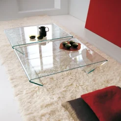 Rubino Sovet® Table basse design rectangulaire ou carrée en verre