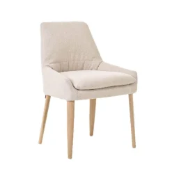 Saga Mobitec® Chaise confortable en tissu et pieds bois